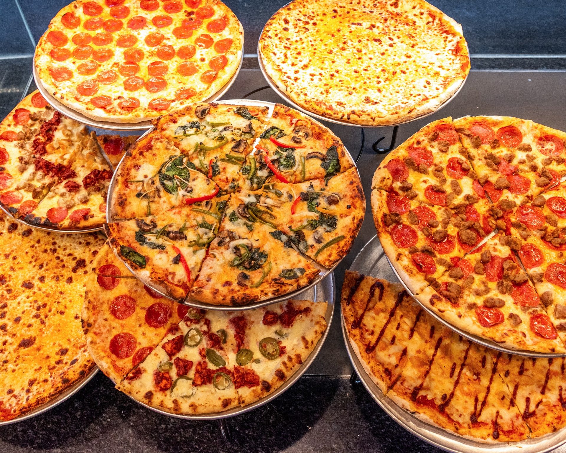 The pizza lineup