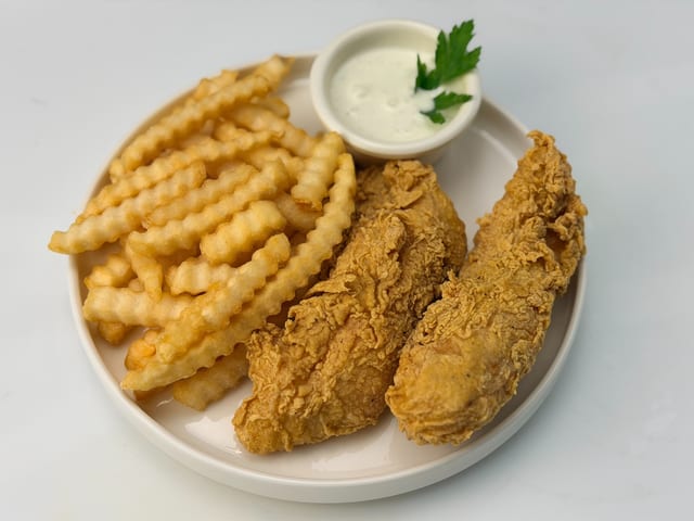 Chicken Tenders and Fries.